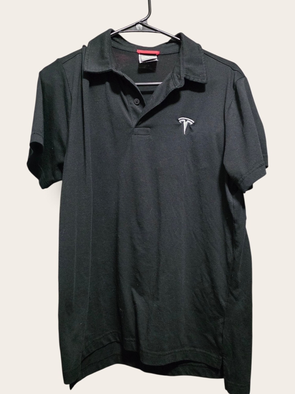 Tesla Black Polo Shirt with Embroidered Logo